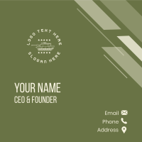 Army Soldier Tank  Business Card Design