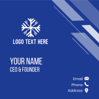 White Winter Snowflake  Business Card Design
