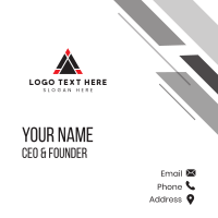 Geometric Letter A Business Card Design