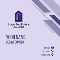 Purple House Mosaic  Business Card Design