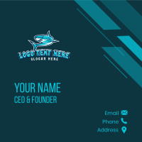 Angry Gaming Shark Mascot Business Card Design