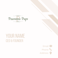 Cursive Calligraphy Lettermark Business Card Design