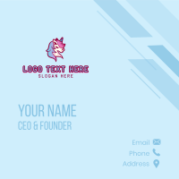 Mythical Unicorn Horse Business Card Design