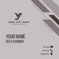 Arrow Business Letter Y Business Card Design