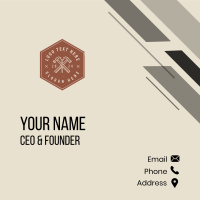 Carpentry Hammer Industrial Business Card Design