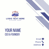 Concrete Truck Machinery Business Card Design