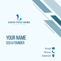 Blue Consulting Letter L Business Card Design