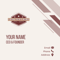 Western Vintage Wordmark Business Card Design