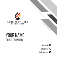 Germany Map Letter G  Business Card Design