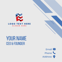 American Patriot Letter E Business Card Design