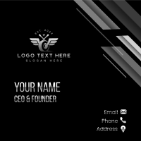 Tire Wings Mechanic Business Card Design