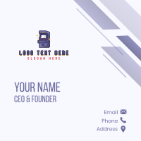 Gaming Arcade Pixel Business Card Design