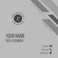 Gray Circle Business Business Card Design