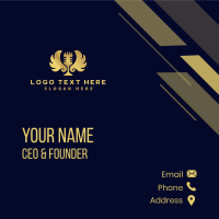 Microphone Wing Podcast Business Card Design