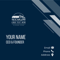 Tank Truck Transport Vehicle Business Card Design