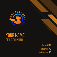 Abstract Dragon Character Business Card Design