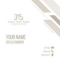 Luxury Business Letter K Business Card Design