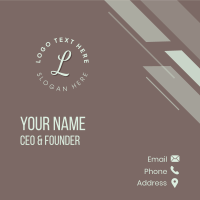 Feminine Beauty Lettermark Business Card Design