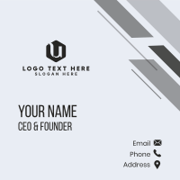 Professional Company Letter U Business Card Design