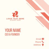 Orange Shopping Cart Business Card Design