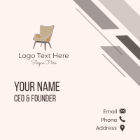 Brown Chair Furniture Business Card Design