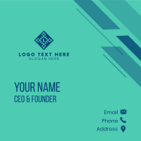 Geometric Snowflake Lettermark Business Card Design