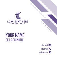 Maze Letter E Business Card Design