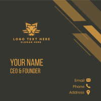 Royal Golden Lion Shield Business Card Design