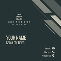 Wings Aviation Letter A  Business Card Design