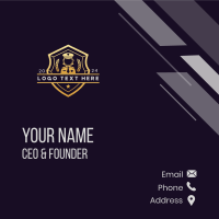 Police Woman Security Business Card Design