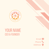 Happy Flower Smile Business Card Design