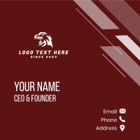 White Eagle Head  Business Card Design