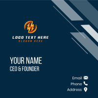 Electric Lightning Charge Business Card Design