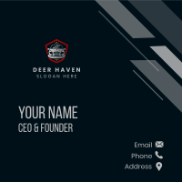 Automotive Garage Shield Business Card Design