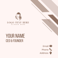 Female Hair Wig Business Card Design