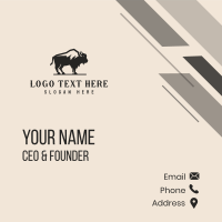 Bison Steakhouse Restaurant Business Card Design