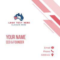 Wild Kangaroo Animal  Business Card Design