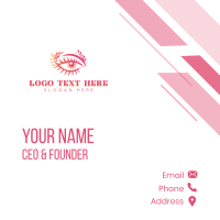 Feminine Eyelash Beauty Business Card Design