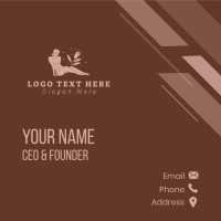 Floral Nature Nude Model Business Card Design