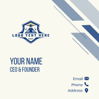 Aviation Shield Airplane Business Card Design