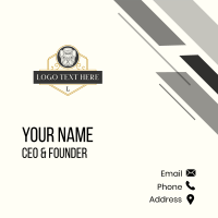 Elegant Bulldog Grooming Business Card Design