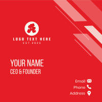 Red Letter A Business Card Design