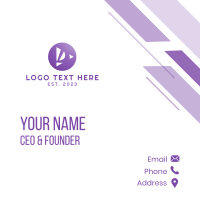 Purple D Player Business Card Design