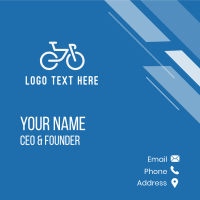 White Bicycle Business Card Design