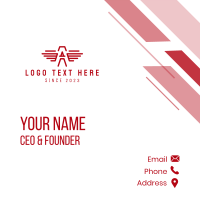 Letter A Wing Enterprise Business Card Design