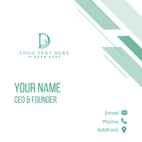 Natural Flower Floral Letter D Business Card Design