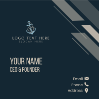 Anchor Rope Letter O Business Card Design