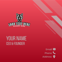 Wild Wolf Gaming Character Business Card Design