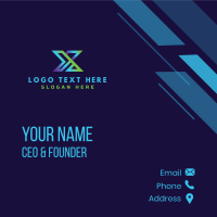 Technology IT Letter X Business Card Design