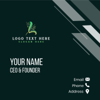 Natural Plants Letter L Business Card Design